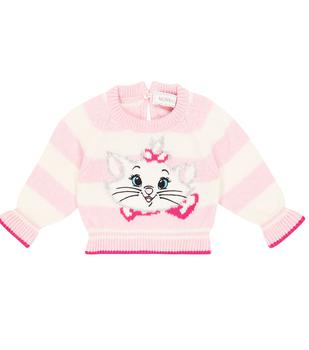 商品MONNALISA | Baby striped intarsia wool-blend sweater,商家MyTheresa,价格¥723图片