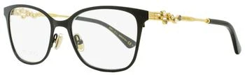 Jimmy Choo | Jimmy Choo Women's Rectangular Eyeglasses JC212 807 Shiny Black/Gold 53mm,商家Premium Outlets,价格¥612
