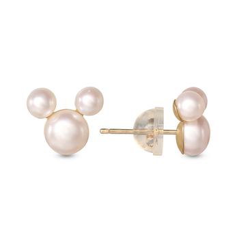 推荐Children's Cultured Freshwater Pearl Mouse Stud Earrings in 14k Gold商品