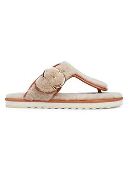 蔻驰女鞋, Coach | Hollie Shearling Flip-Flop Sandals商品图片 3.7折