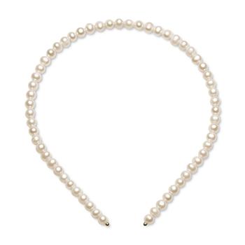 商品Macy's | Cultured Freshwater Pearl 6-7mm Headband in Sterling Silver, Created for (Also Available in Pink or Grey),商家Macy's,价格¥609图片