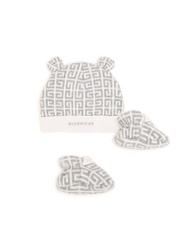商品Givenchy | Beanie And Booties In White And Grey With 4g Pattern,商家Italist,价格¥1415图片