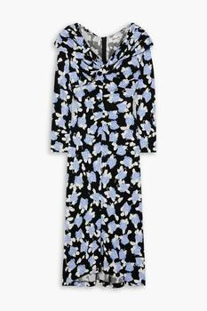 Diane von Furstenberg | Sylviana ruched floral-print stretch-jersey midi dress 5.5折×额外8折x额外9.5折, 额外八折, 额外九五折