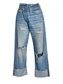 Distressed Crossover Jeans,价格$498.70
