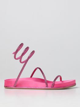 推荐Gisele René Caovilla sandal in satin with rhinestones商品