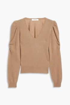 FRAME | Frankie ruched mélange cashmere sweater商品图片,4.5折