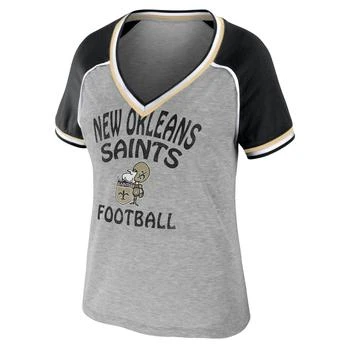 推荐WEAR by Erin Andrews Saints Throwback Raglan V-Neck T-Shirt - Women's商品