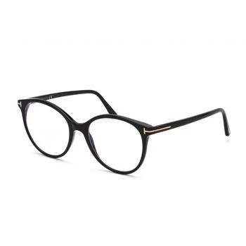 Tom Ford Women's Eyeglasses - Cat Eye Shape Shiny Black Plastic Frame | FT5742-B 001