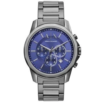 Armani Exchange | Men's Chronograph Gunmetal Stainless Steel Bracelet Watch 