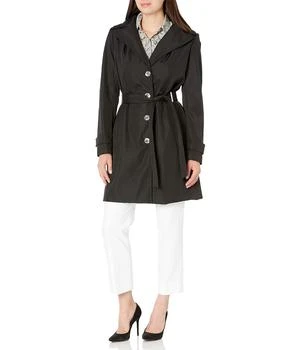 Calvin Klein | Women's Single Breasted Belted Rain Jacket with Removable Hood 6折, 独家减免邮费