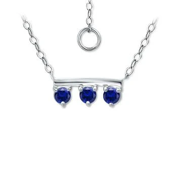 Giani Bernini | Lab-Created Imitation Blue Sapphire Trio Pendant Necklace, 16" + 2" extender (Also in Lab-Created Green Quartz & Ruby), Created for Macy's,商家Macy's,价格¥372
