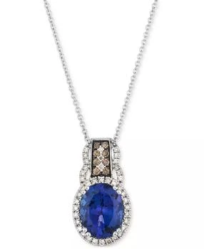 Le Vian | Blueberry Tanzanite (2-1/2 ct. t.w.) & Diamond (1/4 ct. t.w.) 20" Adjustable Pendant Necklace in 14k White Gold,商家Macy's,价格¥18685