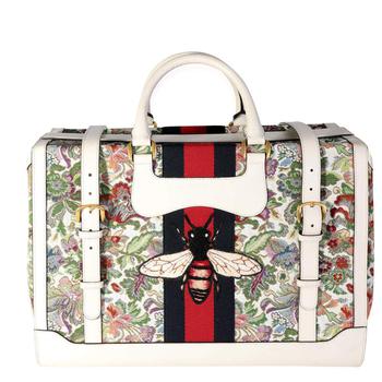 古驰托特包, [二手商品] Gucci | Gucci Multi Leather Web Floral Tapestry Duffle Bag商品图片 