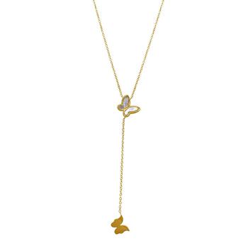 商品ADORNIA | Adornia Butterfly Lariat Necklace white mother of pearl,商家Premium Outlets,价格¥237图片