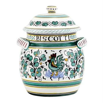 Artistica - Deruta of Italy | Orvieto Green Rooster: Traditional Biscotti Jar,商家Verishop,价格¥1872