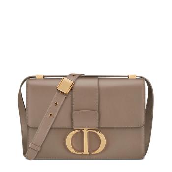 迪奥手提包, Dior | 【预售3-7天】DIOR/迪奥 2021秋冬 30 MONTAIGNE系列 女士灰褐色小牛皮CD金属扣翻盖蒙田手提斜挎单肩包M9203UMOS_M747商品图片 7.9折, 包邮包税