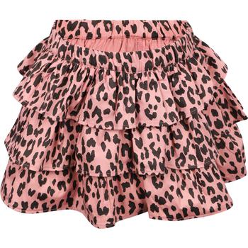 推荐Leopard print organic frill skirt in dusty pink商品