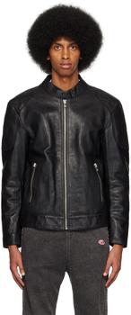 商品Black L-Ink-A Leather Jacket图片