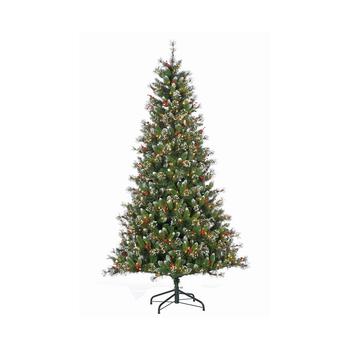 商品7.5Ft. Pre-Lit Mixed Needle Glazier Pine with Iced Tips and 500 Clear Lights图片