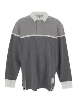 Thom Browne | Thom Browne 4-Bar Motif Long-Sleeved Polo Shirt商品图片,6.4折