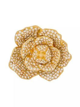 Oscar de la Renta | Goldtone & Glass Crystal Gardenia Brooch,商家Saks Fifth Avenue,价格¥6037