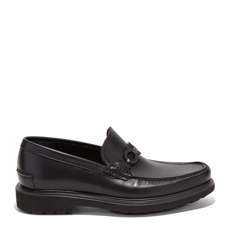 菲拉格慕男鞋板鞋, Salvatore Ferragamo | Salvatore Ferragamo 菲拉格慕 男士黑色牛皮乐福鞋 02-9389-642907商品图片 独家减免邮费