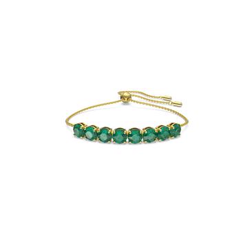 施华洛世奇手链直邮, Swarovski | Exalta bracelet green gold-tone plated商品图片 