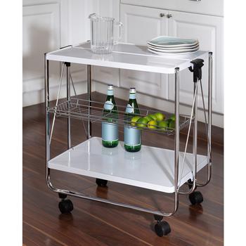 商品Honey Can Do | Modern Foldable Rolling Kitchen Cart,商家Macy's,价格¥1089图片