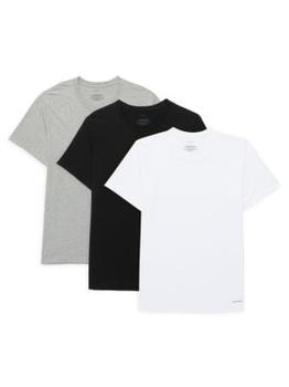 Calvin Klein | 3件套 3件装 圆领 纯棉T恤 男款商品图片,5.5折