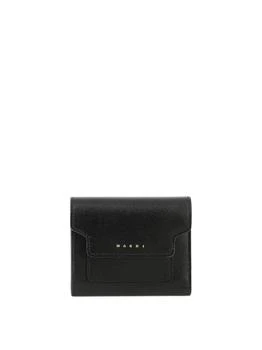 Marni | Wallet In Saffiano Leather Wallets & Card Holders Black,商家Wanan Luxury,价格¥1963