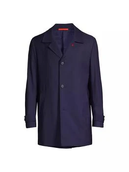Isaia | Wool-Blend Longline Rain Coat,商家Saks Fifth Avenue,价格¥37131