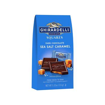 商品Ghirardelli Nature's | Ghirardelli Dark and Caramel Sea Salt Chocolate Squares Bag, 5.32-Ounce,商家Macy's,价格¥437图片