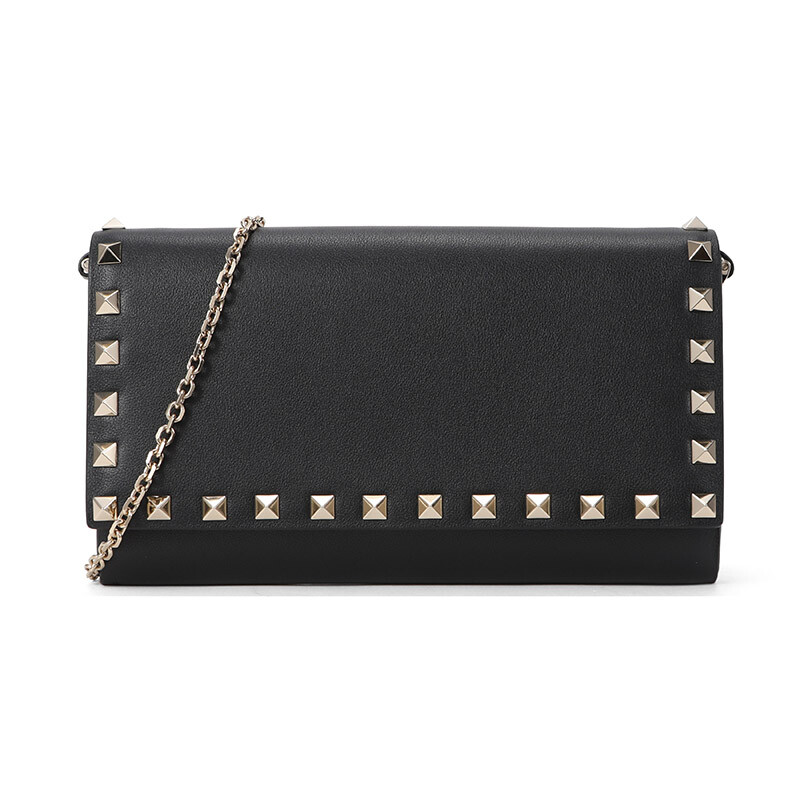 valentino包价格, Valentino | VALENTINO 女士黑色牛皮链式手拿单肩斜跨包 RW2P0652-BOL-0NO商品图片 独家减免邮费