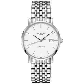商品Longines | Men's Swiss Automatic The Longines Elegant Collection Stainless Steel Bracelet Watch 39mm L49104126,商家Macy's,价格¥13595图片