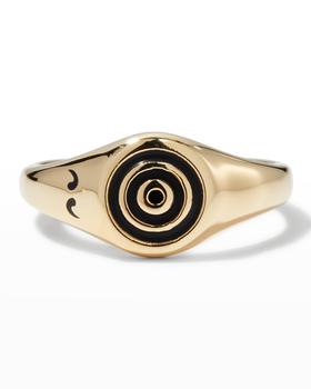 商品Men's Yellow Gold Acies Ipnotic Signet Ring图片
