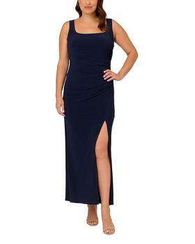 商品Adrianna Papell Plus | Embellished Cowl Back Lace & Jersey Gown,商家Bloomingdale's,价格¥1485图片