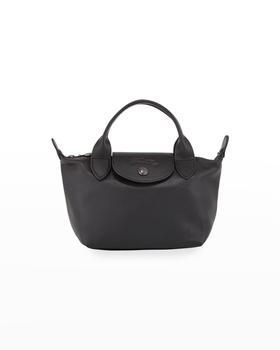 推荐Le Pliage Cuir XS Leather Handbag with Strap商品