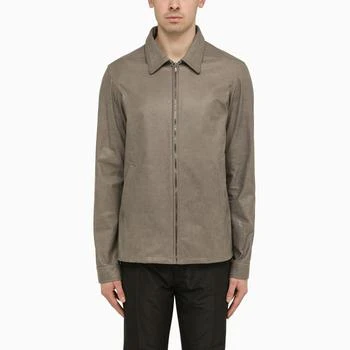Rick Owens | Grey Leather Shirt,商家Italist,价格¥18995