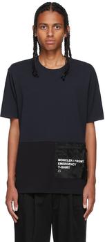 纳西索美妆, Moncler | 海军蓝 & 黑色 7 Moncler FRGMT Hiroshi Fujiwara 系列可收纳式 T 恤商品图片 
