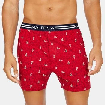 Nautica | Nautica Mens Logo Waist Knit Boxers 5.3折