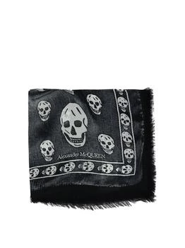 Alexander McQueen | Skull Trompe L Scarves Black,商家Wanan Luxury,价格¥1585
