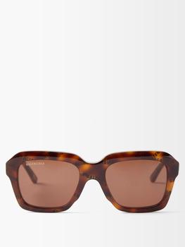 推荐Power square tortoiseshell-acetate sunglasses商品