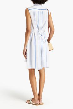 Chloé | Crepe-paneled striped cotton-jacquard mini dress商品图片,2折