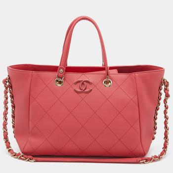 [二手商品] Chanel | Chanel Pink Quilted Leather Small Neo Soft Shopping Tote商品图片,7.4折, 满1件减$100, 满减