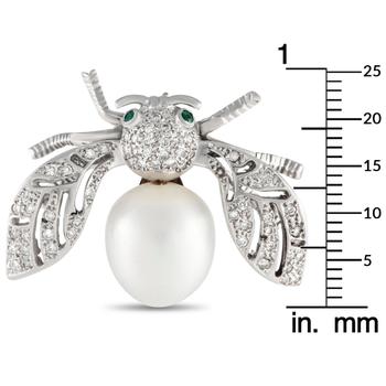 商品[二手商品] Non Branded | LB Exclusive 18K White Gold 0.60ct Diamond and Pearl Insect Brooch,商家Premium Outlets,价格¥12516图片