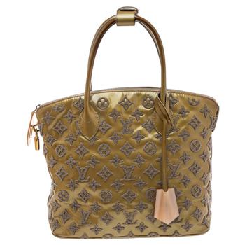 推荐Louis Vuitton Green Gris Monogram Patent Leather Limited Edition Fascination Lockit Bag商品