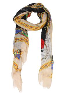 范思哲围巾, Versace | Foulard Modal Gray Beige商品图片 3.6折