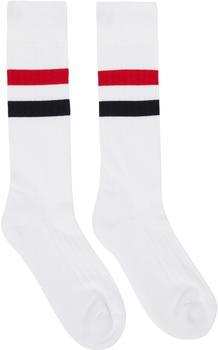 Thom Browne | White RWB Stripe Athletic Socks商品图片,独家减免邮费