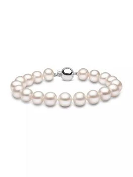 Saks Fifth Avenue Collection | 14K White Gold & 9.5-10 MM Freshwater Pearl Bracelet,商家Saks Fifth Avenue,价格¥8944