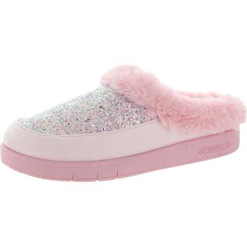 推荐Skechers Girls Faux Fur Slippers Slide Sandals商品